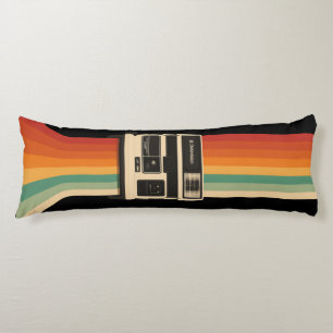 Retro Camera with Rainbow Print Body Cushion