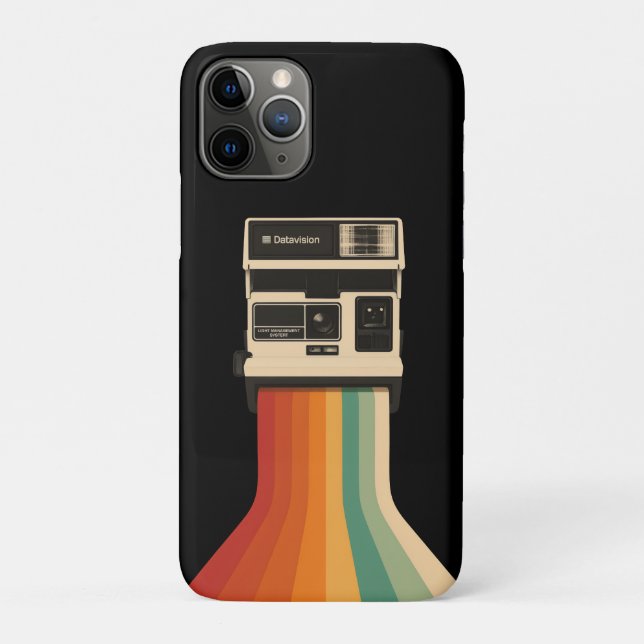 Retro Camera with Rainbow Print Case-Mate iPhone Case (Back)