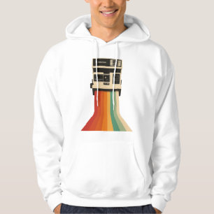 Retro Camera with Rainbow Print Hoodie