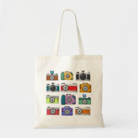 Retro Cameras Coloful Drawings