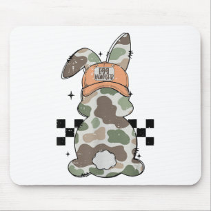 Retro Camo Bunny Egg Hunter Funny Easter Day Toddl Mouse Mat