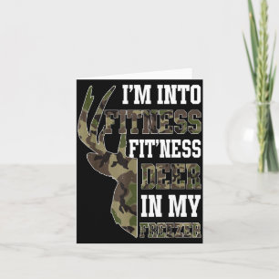 Retro Camo Deer Hunting Funny Wildlife Hunter Men  Card