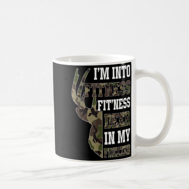 Retro Camo Deer Hunting Funny Wildlife Hunter Men  Coffee Mug (Right)