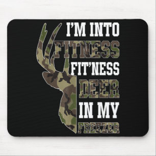 Retro Camo Deer Hunting Funny Wildlife Hunter Men  Mouse Mat