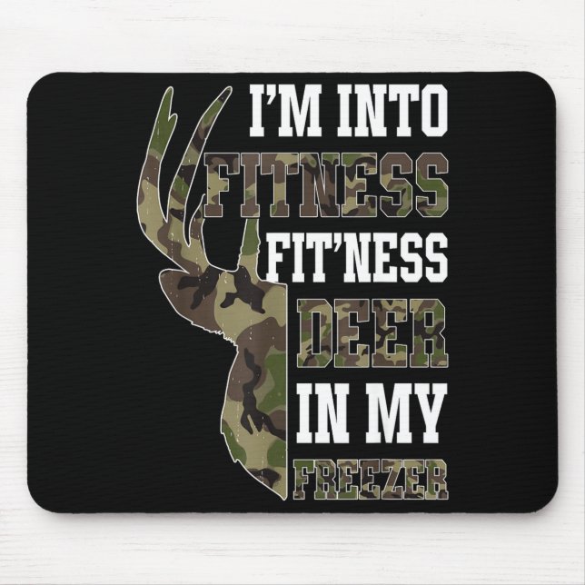 Retro Camo Deer Hunting Funny Wildlife Hunter Men  Mouse Mat (Front)