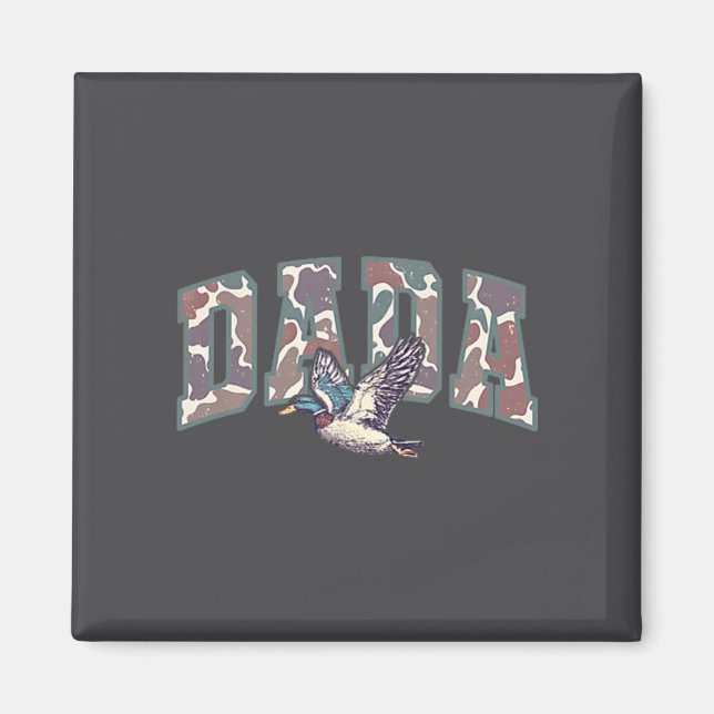 Retro Camo Duck Hunting Dada 1st Birthday Family M Magnet (Front)
