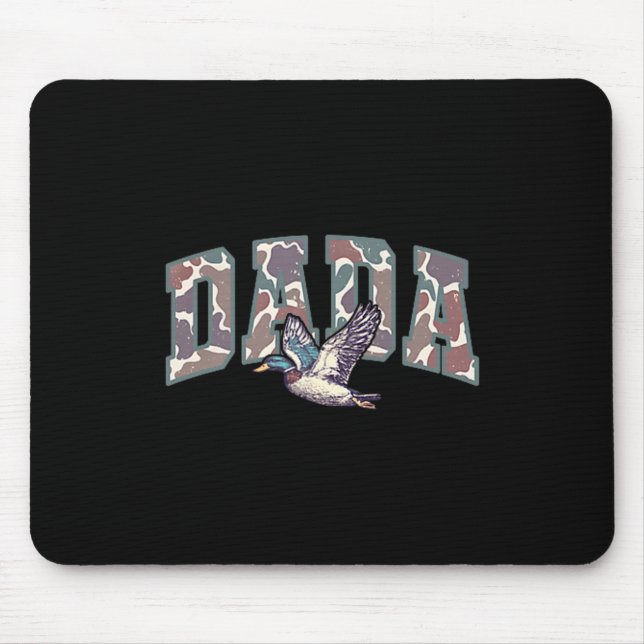 Retro Camo Duck Hunting Dada 1st Birthday Family M Mouse Mat (Front)