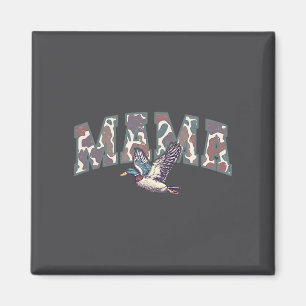 Retro Camo Duck Hunting Mama 1st Birthday Family M Magnet