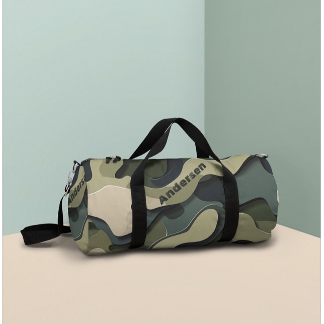Retro Camo Military Monogram Duffle Bag (Creator Uploaded)
