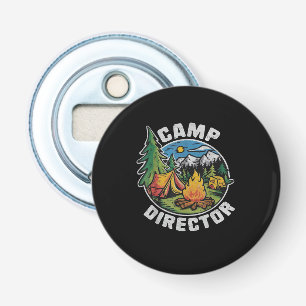 Retro Camp Director Camping Summer Camp Funny Camp Bottle Opener
