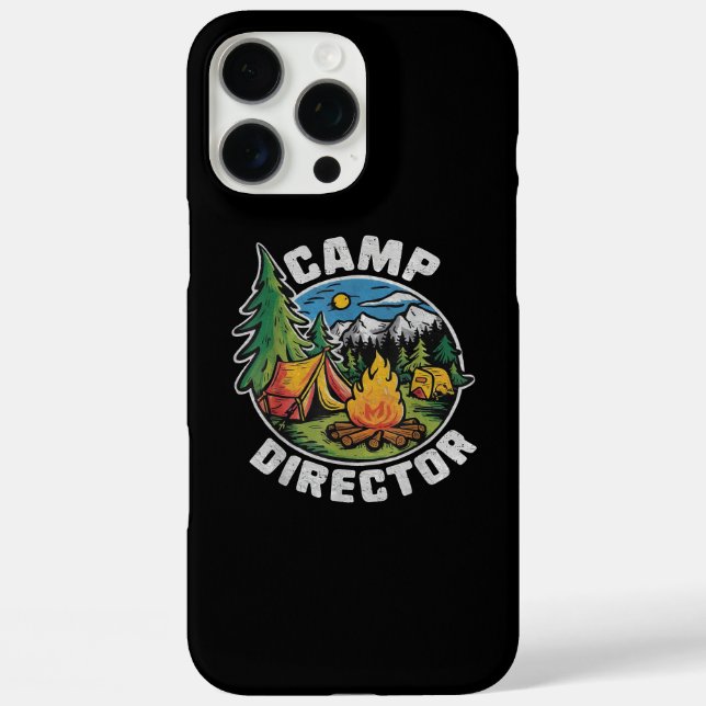 Retro Camp Director Camping Summer Camp Funny Camp Case-Mate iPhone Case (Back)