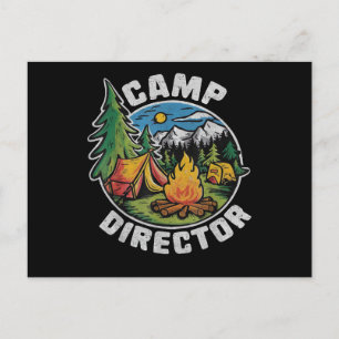 Retro Camp Director Camping Summer Camp Funny Camp Postcard