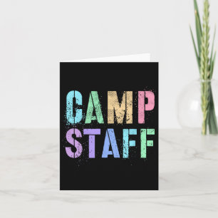 Retro Camp Staff Summer Campground Crew Counsellor Card