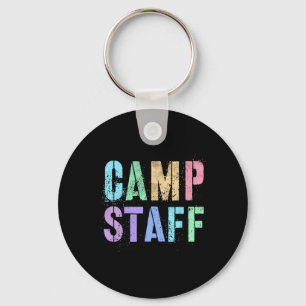 Retro Camp Staff Summer Campground Crew Counsellor Key Ring