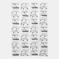 Retro Camper Motorhome RV Vanlife Black Grey White