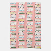 Retro Camper Motorhome RV Vanlife Pink