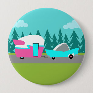 Retro Camper / Trailer and Car Button