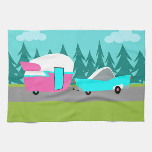 Retro Camper / Trailer and Car Kitchen Towel