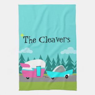 Retro Camper / Trailer and Car Kitchen Towel