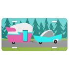 Retro Camper / Trailer and Car License Plate