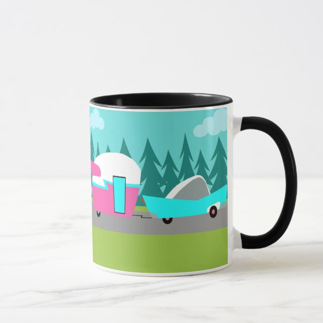 Retro Camper / Trailer and Car Mug (Right)