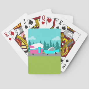 Retro Camper / Trailer and Car Playing Cards