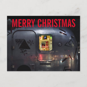 RETRO CAMPER TRAILER CHRISTMAS Postcards