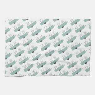 Retro Camper Trailer white kitchen towel