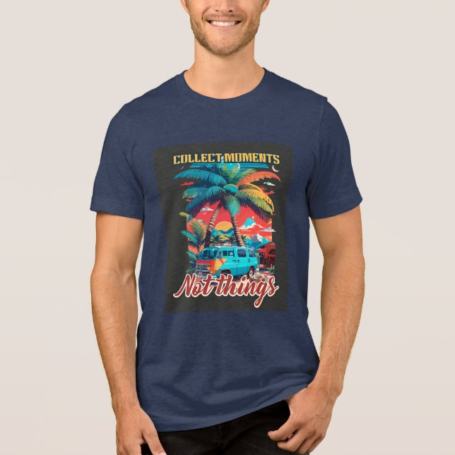 Retro Camper Van Travel Quote Tri-Blend Shirt (Front)