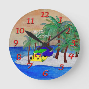 Retro camper wall clock