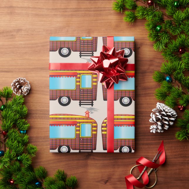 RETRO CAMPER Wrapping Paper (Holiday Gift)