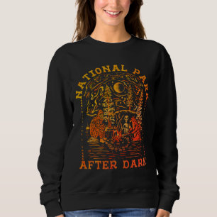 Retro Campfire Scene with Bigfoot, Alian & Bear Sweatshirt