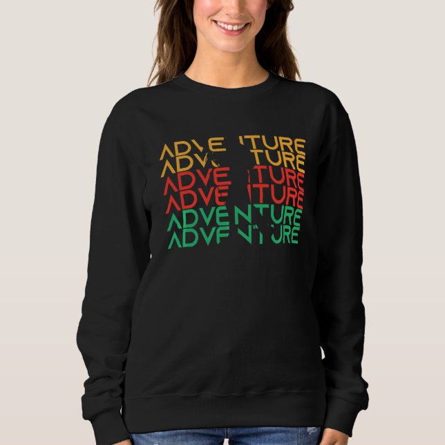 Retro Camping Adventure Summer Winter Spring Vacat Sweatshirt (Front)