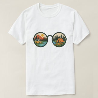 Retro Camping Adventure Sunglasses Nature T-Shirt
