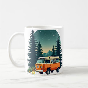 Retro Camping Adventure Van Life Forest Explorer O Coffee Mug