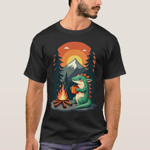 Retro Camping Axolotl Wilderness Wanderlust Vintag T-Shirt
