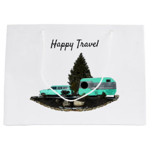 Retro Camping Car Trailer Gift Bag