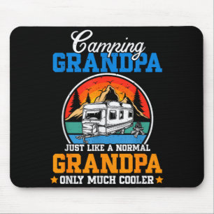 Retro camping grandpa camper rv happy father's day mouse mat