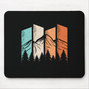 Retro Camping Hiking Nature Landscape Outdoor Mouse Mat