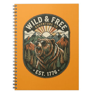 Retro Camping Hiking Outdoor Nature Lover Design Notebook