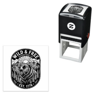  Retro Camping Hiking Outdoor Nature Lover Design Self-inking Stamp