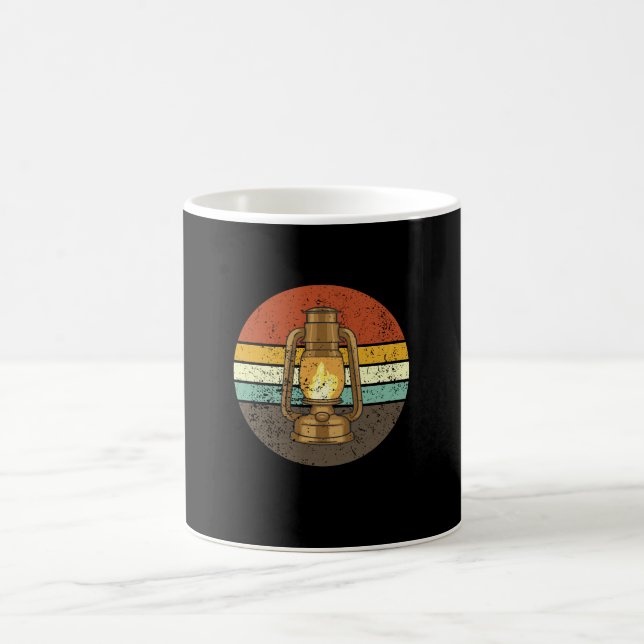 Retro Camping Lantern Coffee Mug (Center)