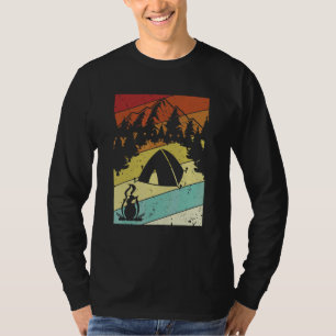 Retro Campsite Tents Glamping Camper Camping 2 T-Shirt