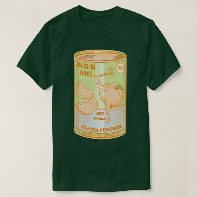 Retro can of peaches T-Shirt (Design Front)