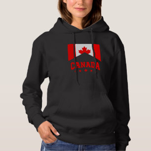 Retro Canada Flag Canadian Flag Canadian Roots Map Hoodie
