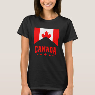 Retro Canada Flag Canadian Flag Canadian Roots Map T-Shirt