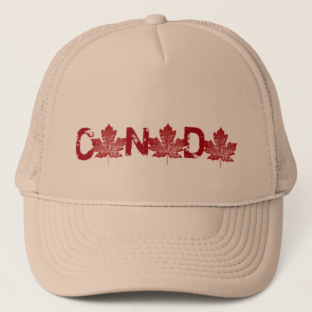 Retro Canada Souvenir Cap Canada Maple Leaf Caps (Front)