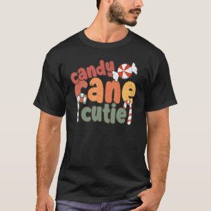 Retro Candy Cane Cutie Christmas Vibes Ugly Christ T-Shirt