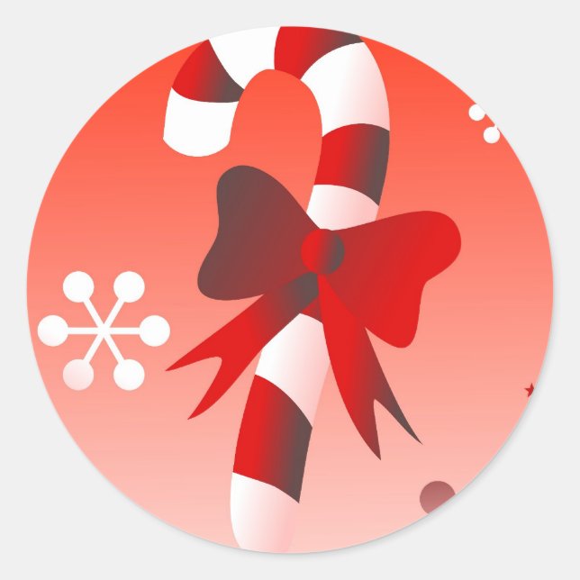 Retro Candy Classic Round Sticker (Front)