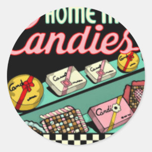 Retro Candy Classic Round Sticker